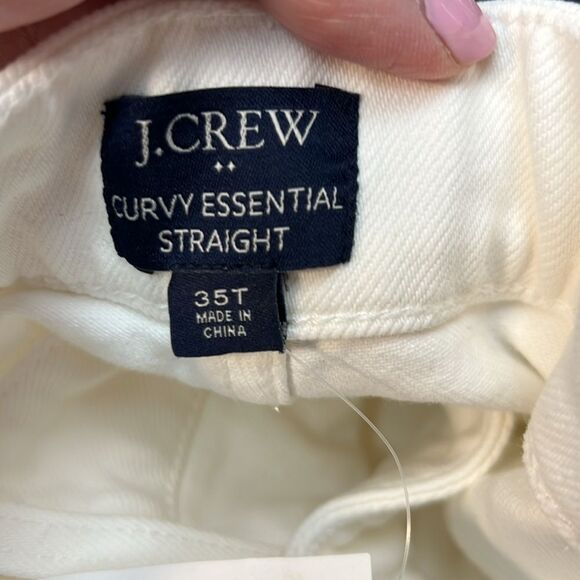 J. Crew Factory BX451 Curvy essential straight white jean stretch size 35Tall - Picture 10 of 13